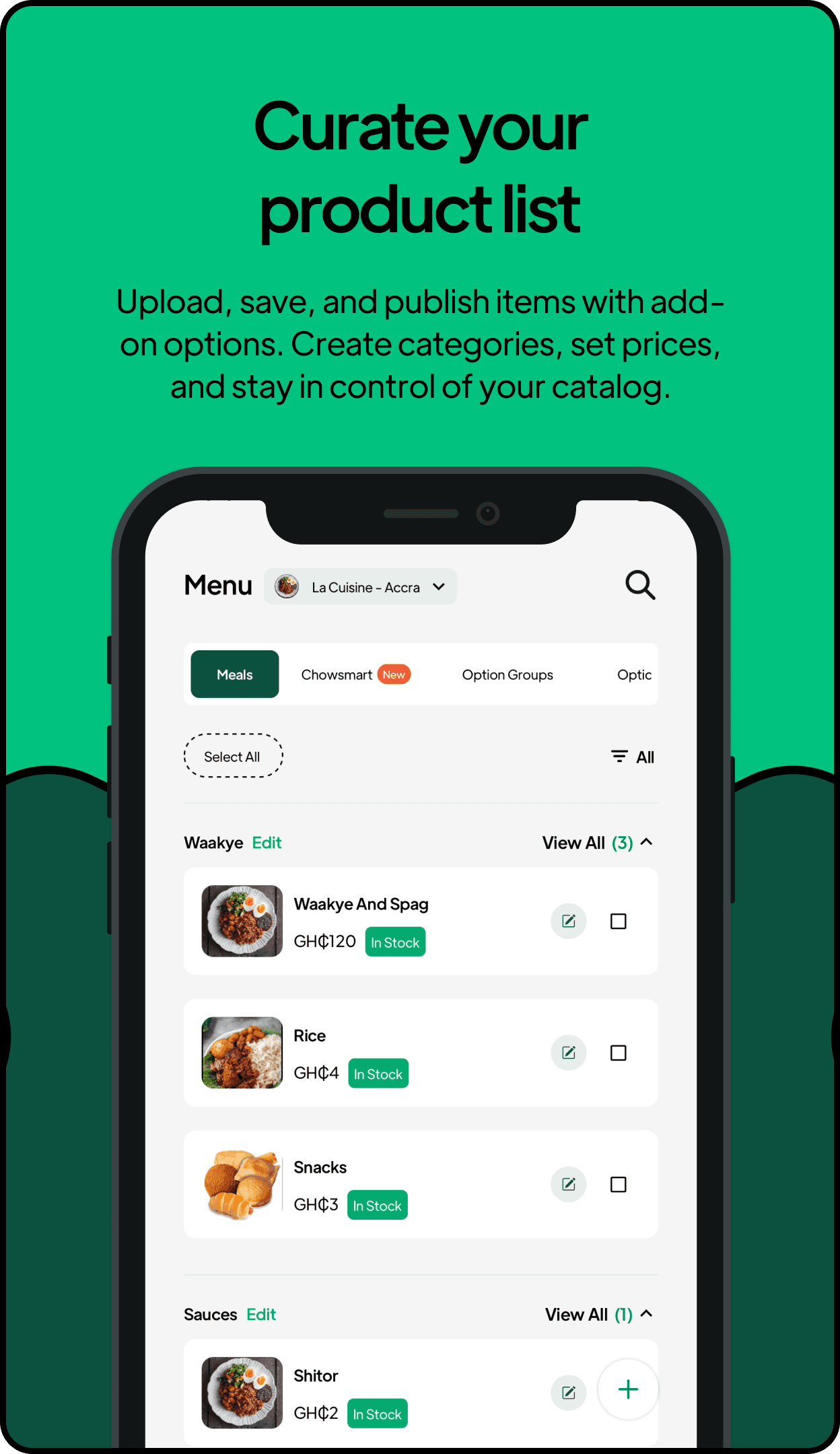 chowdeck vendors app