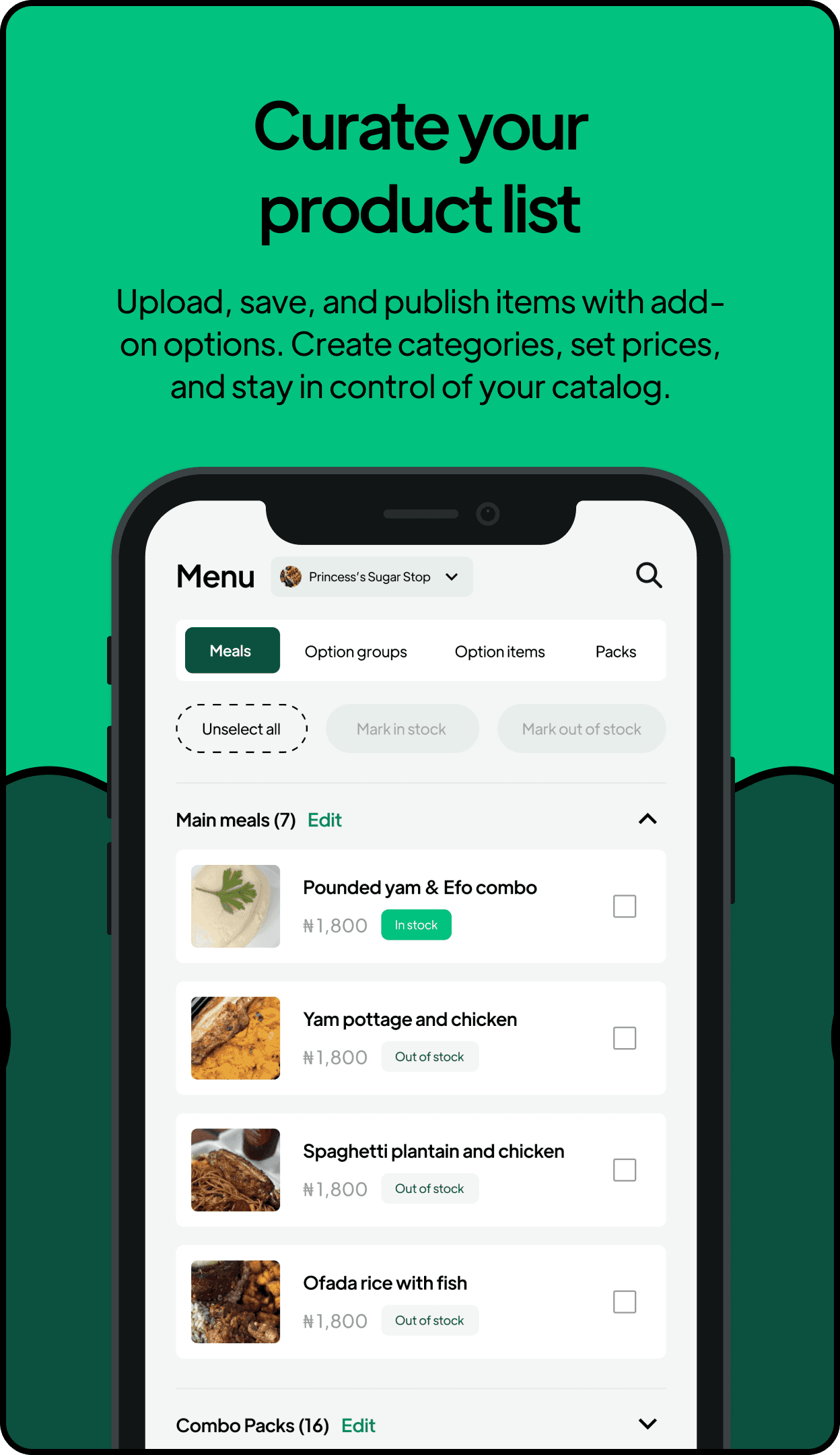 chowdeck vendors app