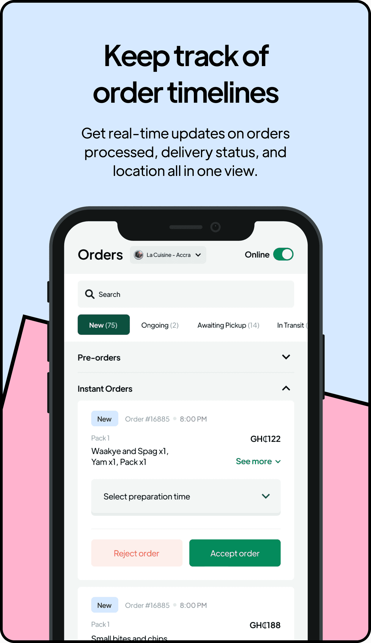 chowdeck vendors app