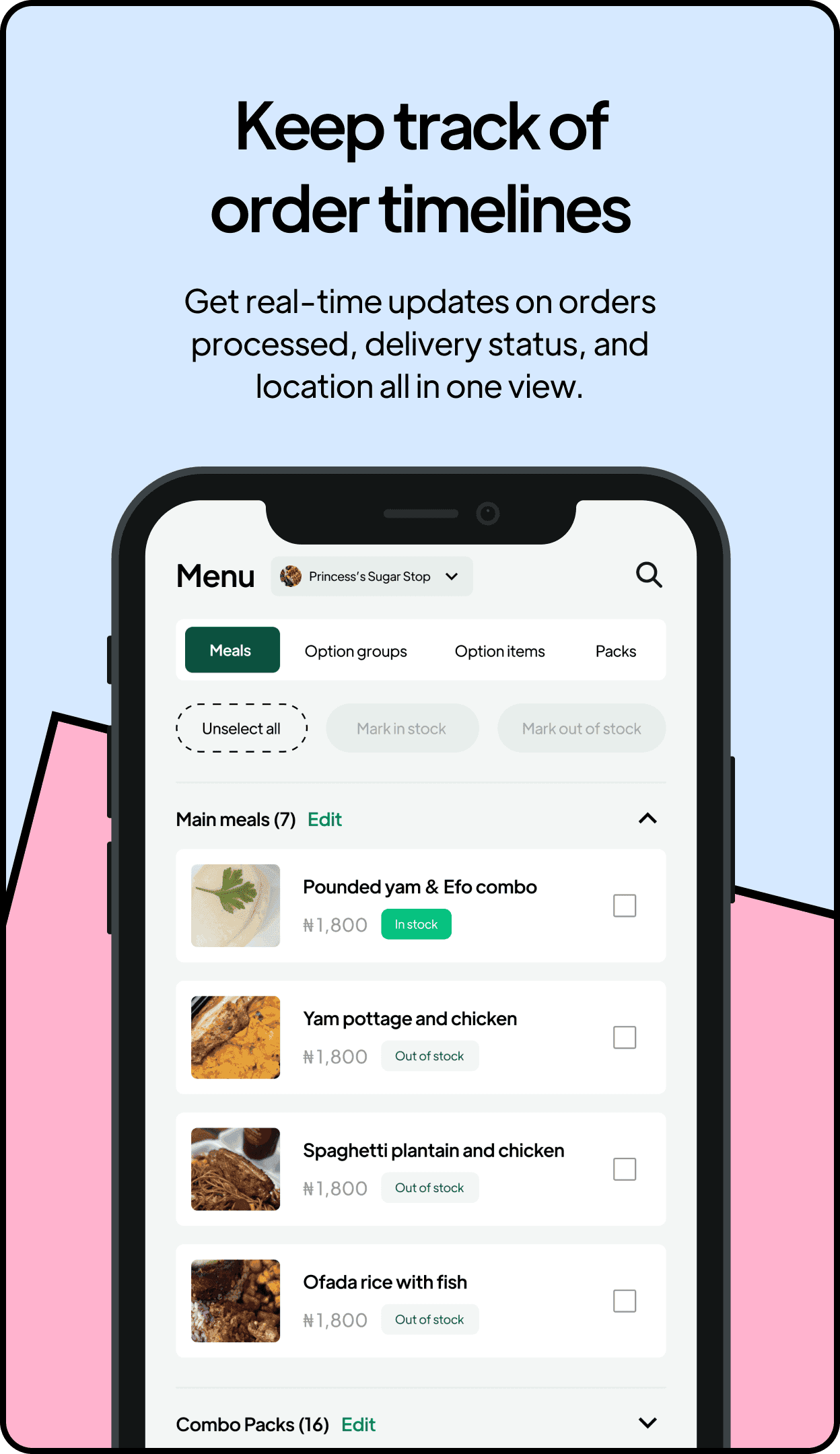 chowdeck vendors app