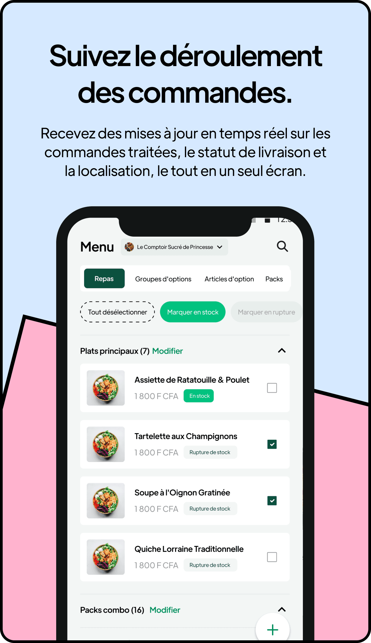 application Chowdeck pour les vendeurs