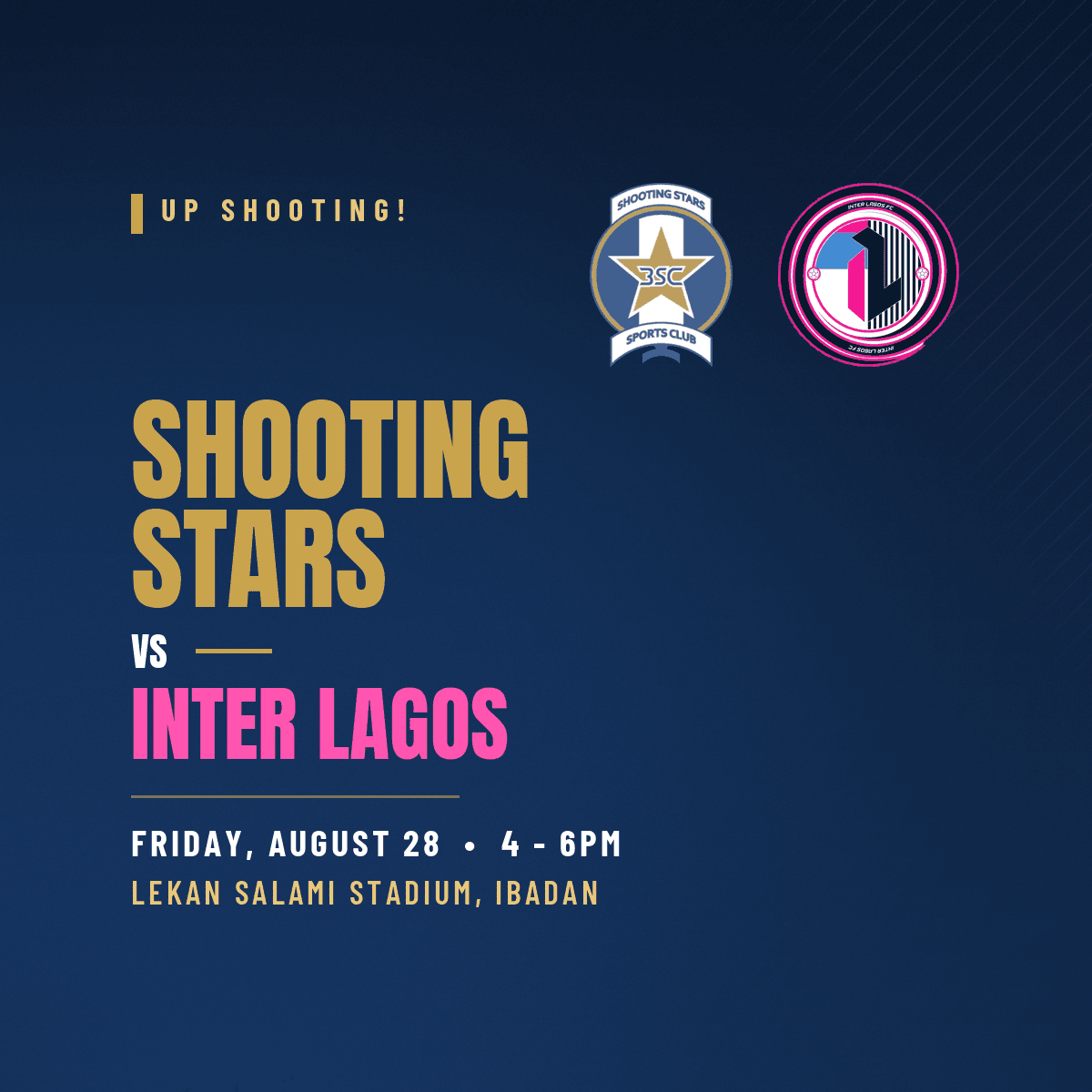 Shooting stars vs Inter Lagos :NPFL