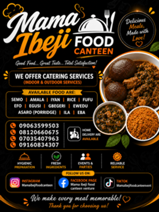 Mama Ibeji Food canteen Venture 