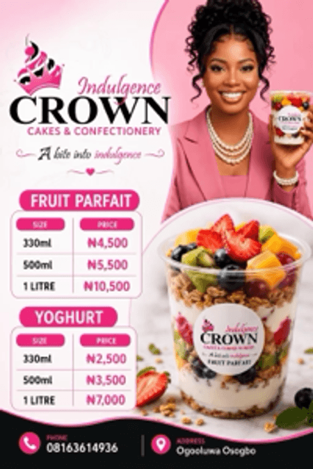Indulgence crown cakes